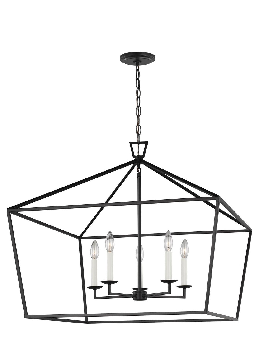 VISUAL COMFORT STUDIO, DIANNA FIVE LIGHT WIDE LANTERN, PENDANT LIGHT