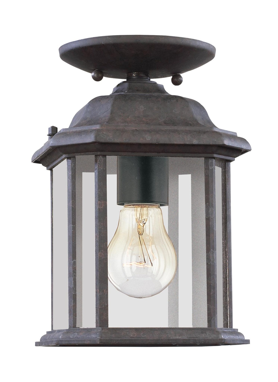GENERATION LIGHTING, KENT ONE LIGHT OUTDOOR SEMI-FLUSH CONVERTIBLE PENDANT, OUTDOOR CEILING LIGHTS