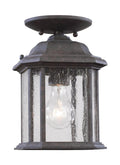 GENERATION LIGHTING, KENT ONE LIGHT OUTDOOR SEMI-FLUSH CONVERTIBLE PENDANT, OUTDOOR CEILING LIGHTS