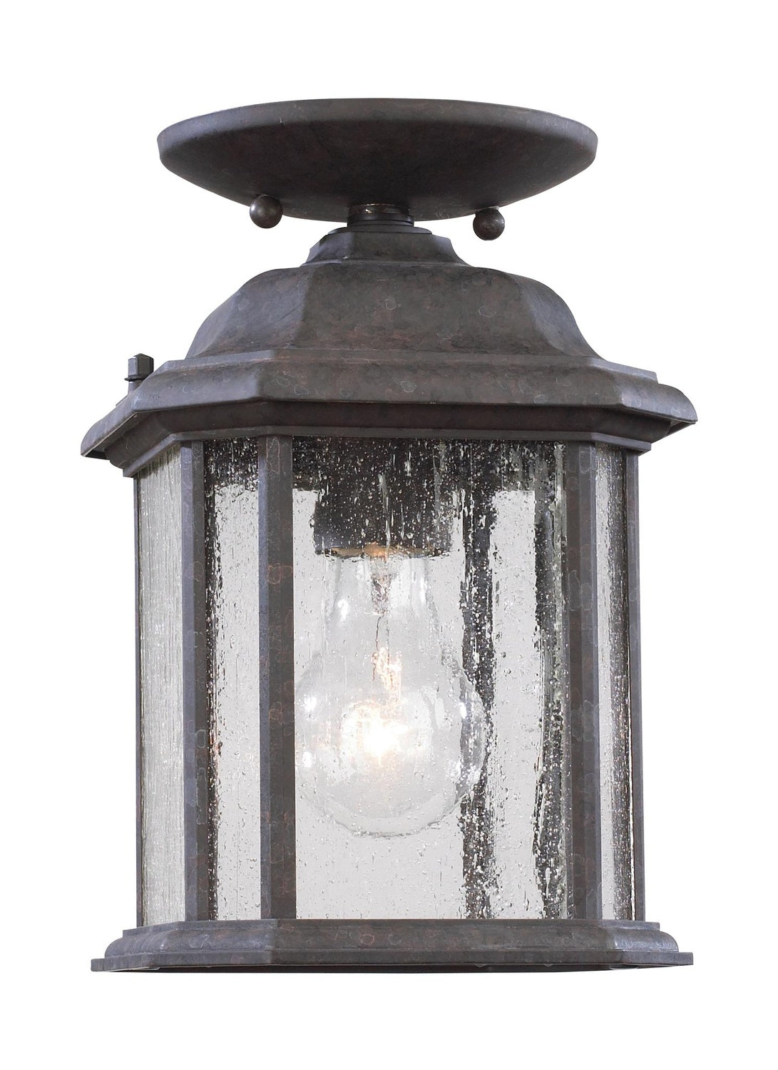 GENERATION LIGHTING, KENT ONE LIGHT OUTDOOR SEMI-FLUSH CONVERTIBLE PENDANT, OUTDOOR CEILING LIGHTS