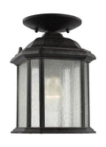 GENERATION LIGHTING, KENT ONE LIGHT OUTDOOR SEMI-FLUSH CONVERTIBLE PENDANT, OUTDOOR CEILING LIGHTS