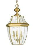 GENERATION LIGHTING, LANCASTER THREE LIGHT OUTDOOR PENDANT, OUTDOOR CEILING LIGHTS