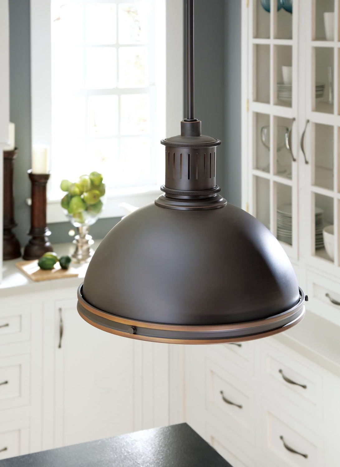 GENERATION LIGHTING, PRATT STREET METAL THREE LIGHT PENDANT, PENDANT LIGHT