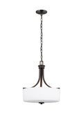 GENERATION LIGHTING, CANFIELD THREE LIGHT PENDANT, PENDANT LIGHT