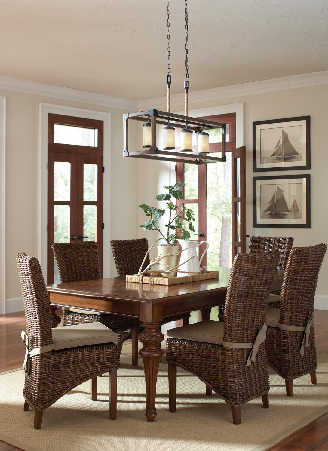 GENERATION LIGHTING, DUNNING FOUR LIGHT ISLAND PENDANT, CHANDELIER LIGHT