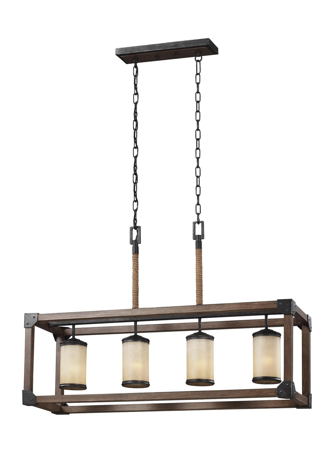 GENERATION LIGHTING, DUNNING FOUR LIGHT ISLAND PENDANT, CHANDELIER LIGHT