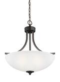 GENERATION LIGHTING, GEARY THREE LIGHT PENDANT, PENDANT LIGHT