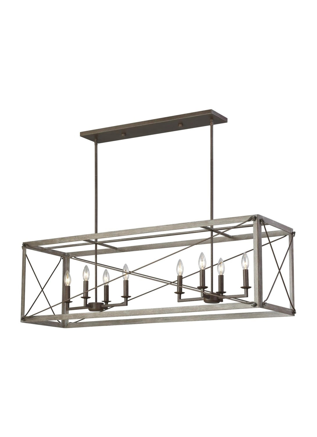 VISUAL COMFORT & CO., THORNWOOD EIGHT LIGHT ISLAND PENDANT, CHANDELIER LIGHT