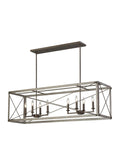 VISUAL COMFORT & CO., THORNWOOD EIGHT LIGHT ISLAND PENDANT, CHANDELIER LIGHT