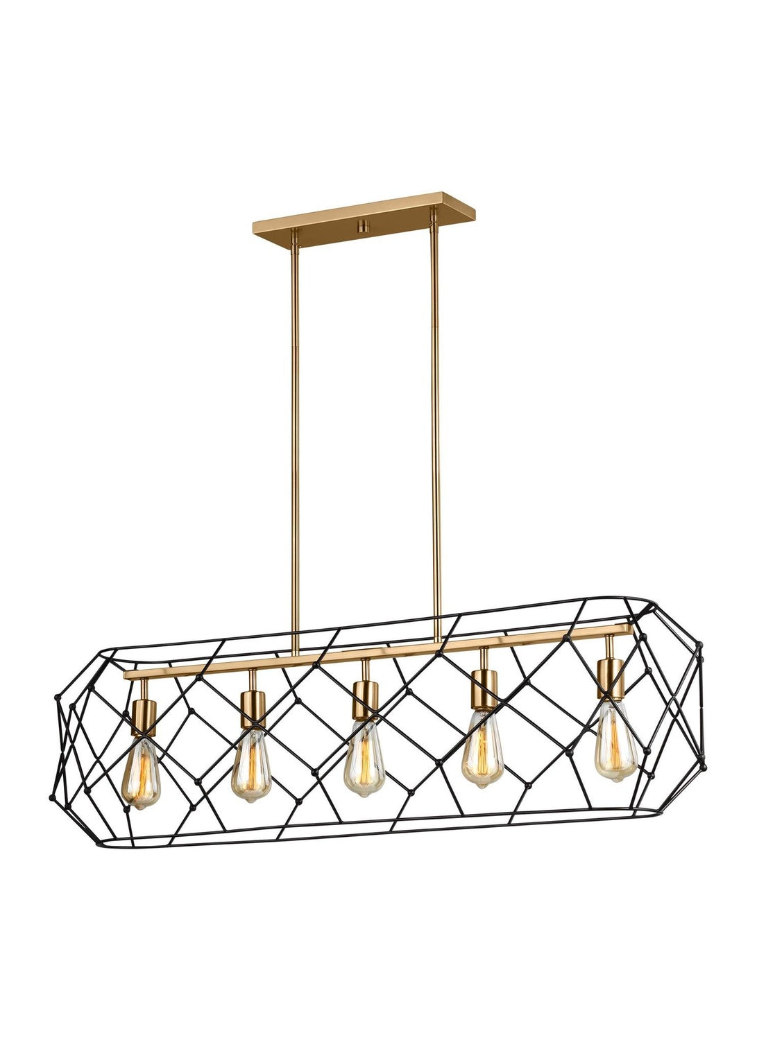 VISUAL COMFORT & CO., ZARRA FIVE LIGHT LINEAR, CHANDELIER LIGHT