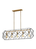 VISUAL COMFORT & CO., ZARRA FIVE LIGHT LINEAR, CHANDELIER LIGHT