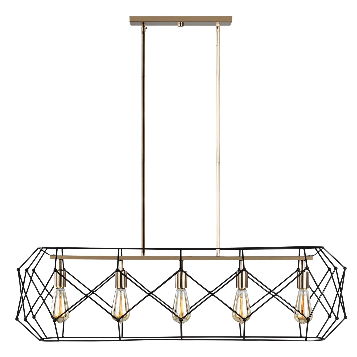 VISUAL COMFORT STUDIO, ZARRA FIVE LIGHT LINEAR, CHANDELIER LIGHT