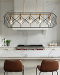 VISUAL COMFORT & CO., ZARRA FIVE LIGHT LINEAR, CHANDELIER LIGHT