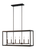GENERATION LIGHTING, MOFFET STREET SIX LIGHT ISLAND PENDANT, CHANDELIER LIGHT