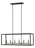 GENERATION LIGHTING, MOFFET STREET SIX LIGHT ISLAND PENDANT, CHANDELIER LIGHT