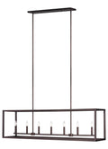 GENERATION LIGHTING, MOFFET STREET LONG SEVEN LIGHT ISLAND PENDANT, CHANDELIER LIGHT