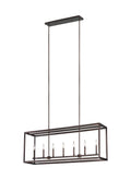 GENERATION LIGHTING, MOFFET STREET LONG SEVEN LIGHT ISLAND PENDANT, CHANDELIER LIGHT