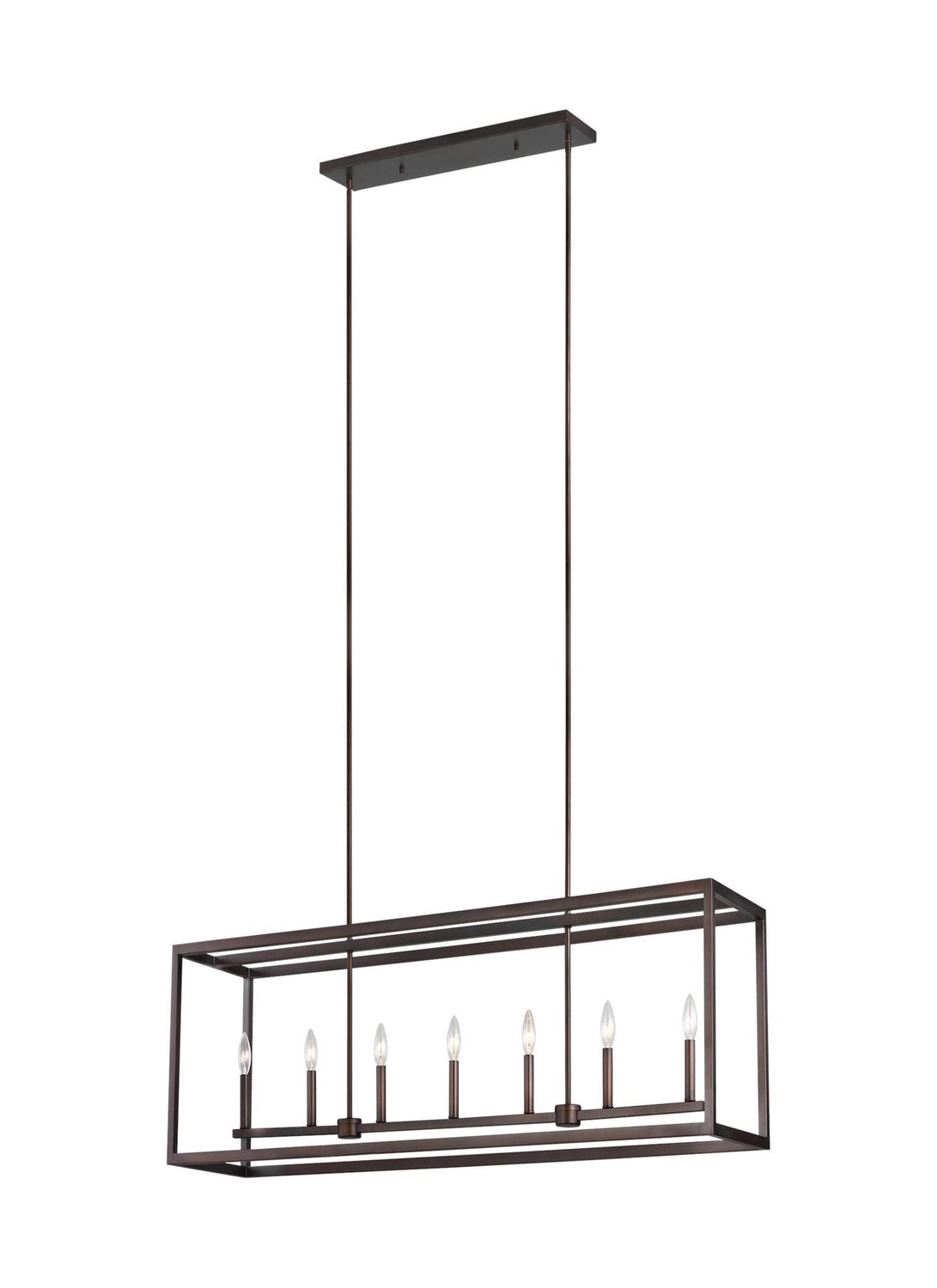 GENERATION LIGHTING, MOFFET STREET LONG SEVEN LIGHT ISLAND PENDANT, CHANDELIER LIGHT