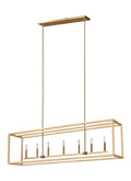 GENERATION LIGHTING, MOFFET STREET LONG SEVEN LIGHT ISLAND PENDANT, CHANDELIER LIGHT