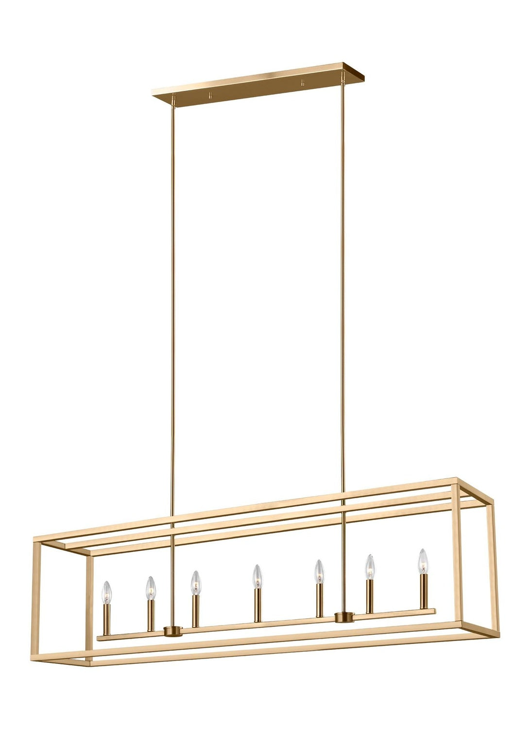GENERATION LIGHTING, MOFFET STREET LONG SEVEN LIGHT ISLAND PENDANT, CHANDELIER LIGHT