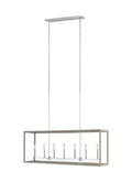 GENERATION LIGHTING, MOFFET STREET LONG SEVEN LIGHT ISLAND PENDANT, CHANDELIER LIGHT