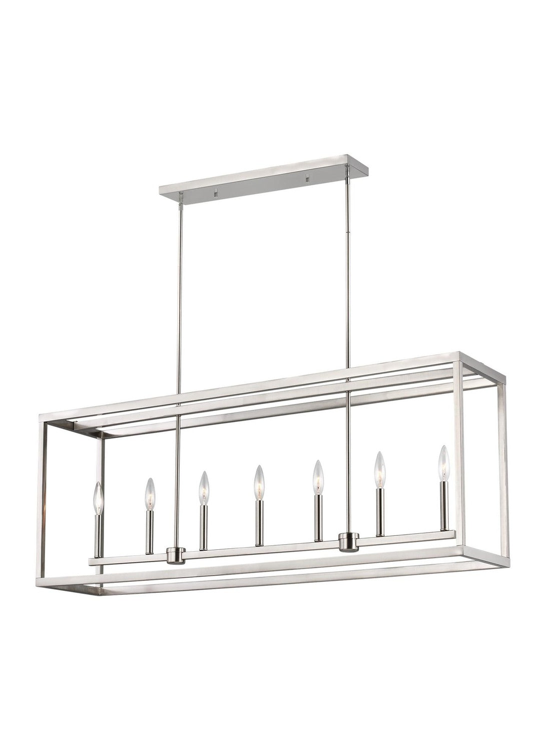 GENERATION LIGHTING, MOFFET STREET LONG SEVEN LIGHT ISLAND PENDANT, CHANDELIER LIGHT