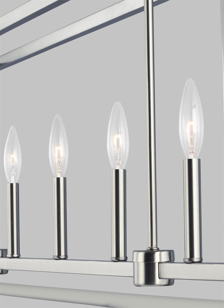 GENERATION LIGHTING, MOFFET STREET LONG SEVEN LIGHT ISLAND PENDANT, CHANDELIER LIGHT