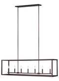 GENERATION LIGHTING, MOFFET STREET LONG SEVEN LIGHT ISLAND PENDANT, CHANDELIER LIGHT