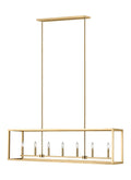 GENERATION LIGHTING, MOFFET STREET LONG SEVEN LIGHT ISLAND PENDANT, CHANDELIER LIGHT