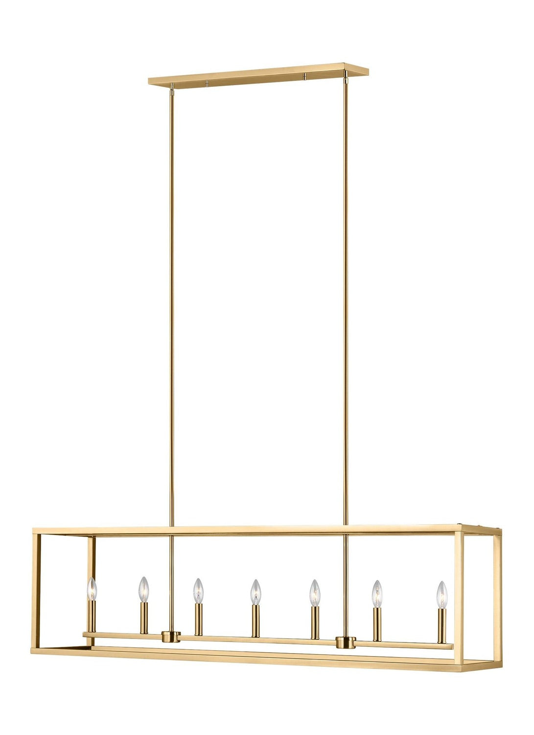 GENERATION LIGHTING, MOFFET STREET LONG SEVEN LIGHT ISLAND PENDANT, CHANDELIER LIGHT