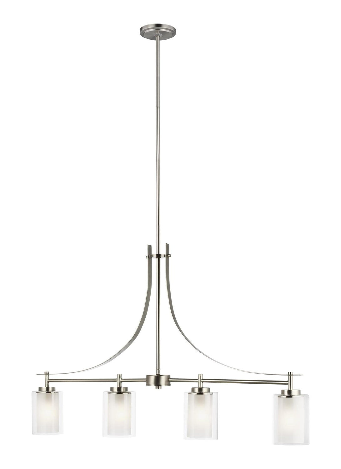 GENERATION LIGHTING, ELMWOOD PARK FOUR LIGHT ISLAND PENDANT, CHANDELIER LIGHT