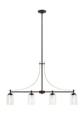 GENERATION LIGHTING, ELMWOOD PARK FOUR LIGHT ISLAND PENDANT, CHANDELIER LIGHT
