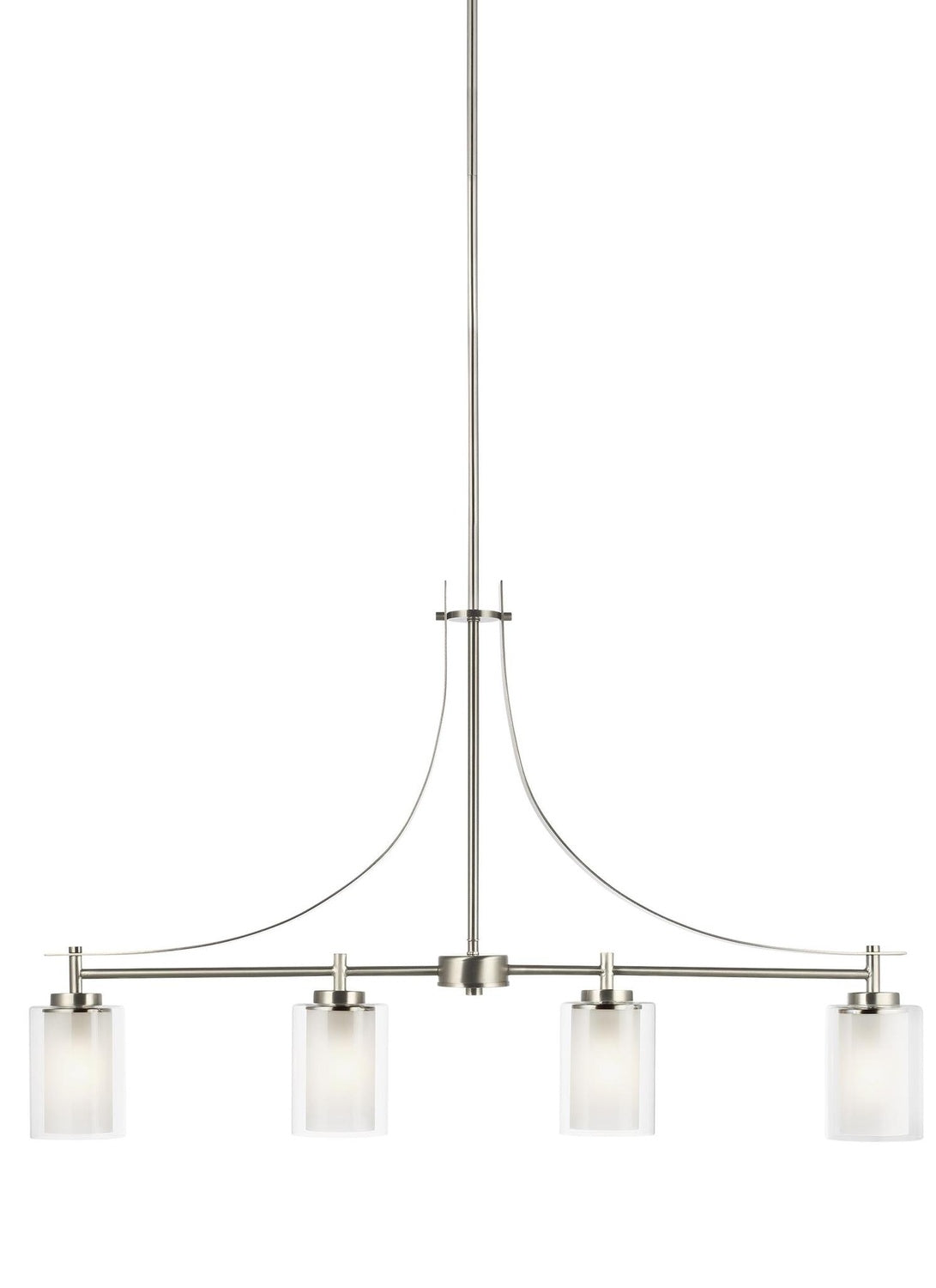 GENERATION LIGHTING, ELMWOOD PARK FOUR LIGHT ISLAND PENDANT, CHANDELIER LIGHT