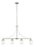 GENERATION LIGHTING, ELMWOOD PARK FOUR LIGHT ISLAND PENDANT, CHANDELIER LIGHT
