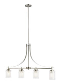 GENERATION LIGHTING, ELMWOOD PARK FOUR LIGHT ISLAND PENDANT, CHANDELIER LIGHT