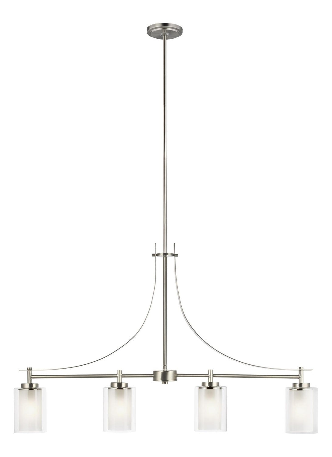 GENERATION LIGHTING, ELMWOOD PARK FOUR LIGHT ISLAND PENDANT, CHANDELIER LIGHT