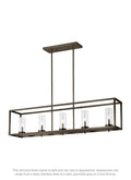 VISUAL COMFORT & CO., ZIRE FIVE LIGHT ISLAND PENDANT, CHANDELIER LIGHT