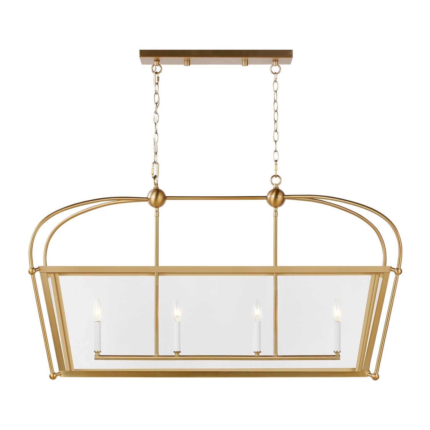 VISUAL COMFORT & CO., CHARLESTON FOUR LIGHT LINEAR LANTERN, PENDANT LIGHT