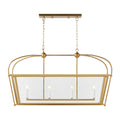 VISUAL COMFORT STUDIO, CHARLESTON FOUR LIGHT LINEAR LANTERN, PENDANT LIGHT