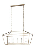 VISUAL COMFORT STUDIO, DIANNA FIVE LIGHT LINEAR CHANDELIER, CHANDELIER LIGHT
