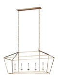 VISUAL COMFORT STUDIO, DIANNA FIVE LIGHT LINEAR CHANDELIER, CHANDELIER LIGHT