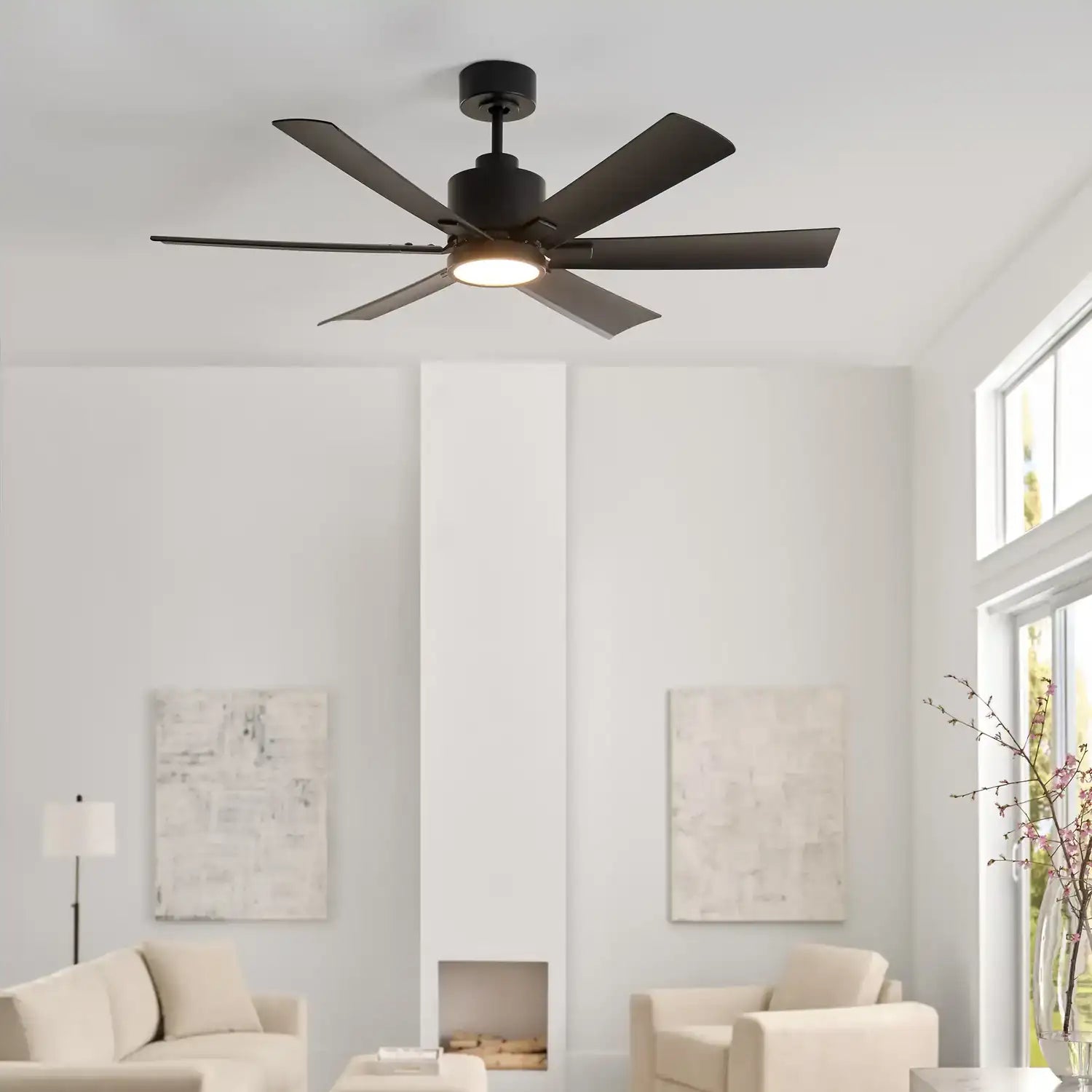 VISUAL COMFORT & CO., FLERA SMART 52 LED CEILING FAN, INDOOR CEILING FANS