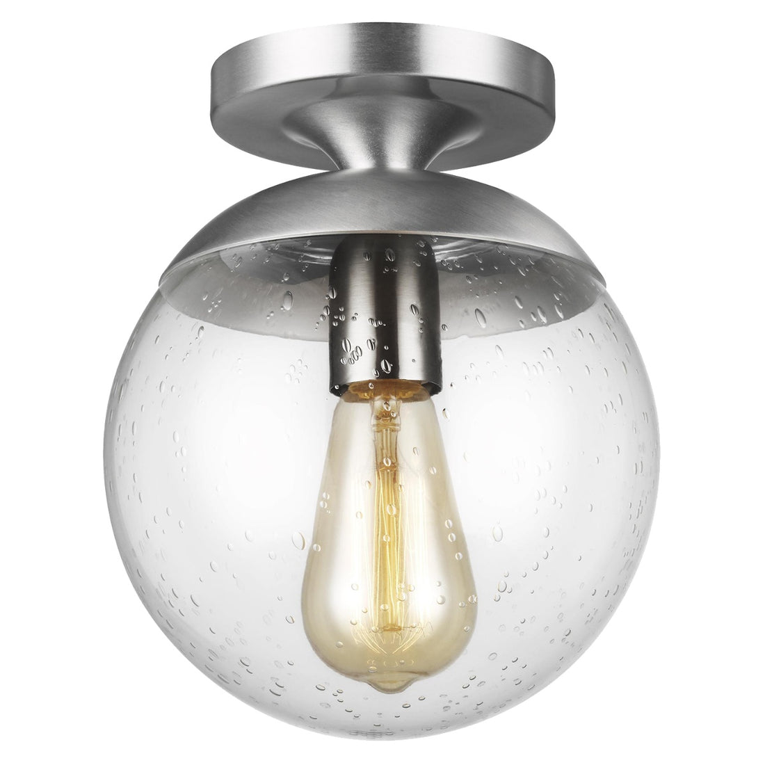 VISUAL COMFORT & CO., LEO - HANGING GLOBE ONE LIGHT WALL / CEILING SEMI-FLUSH MOUNT, SEMI FLUSH MOUNT LIGHT