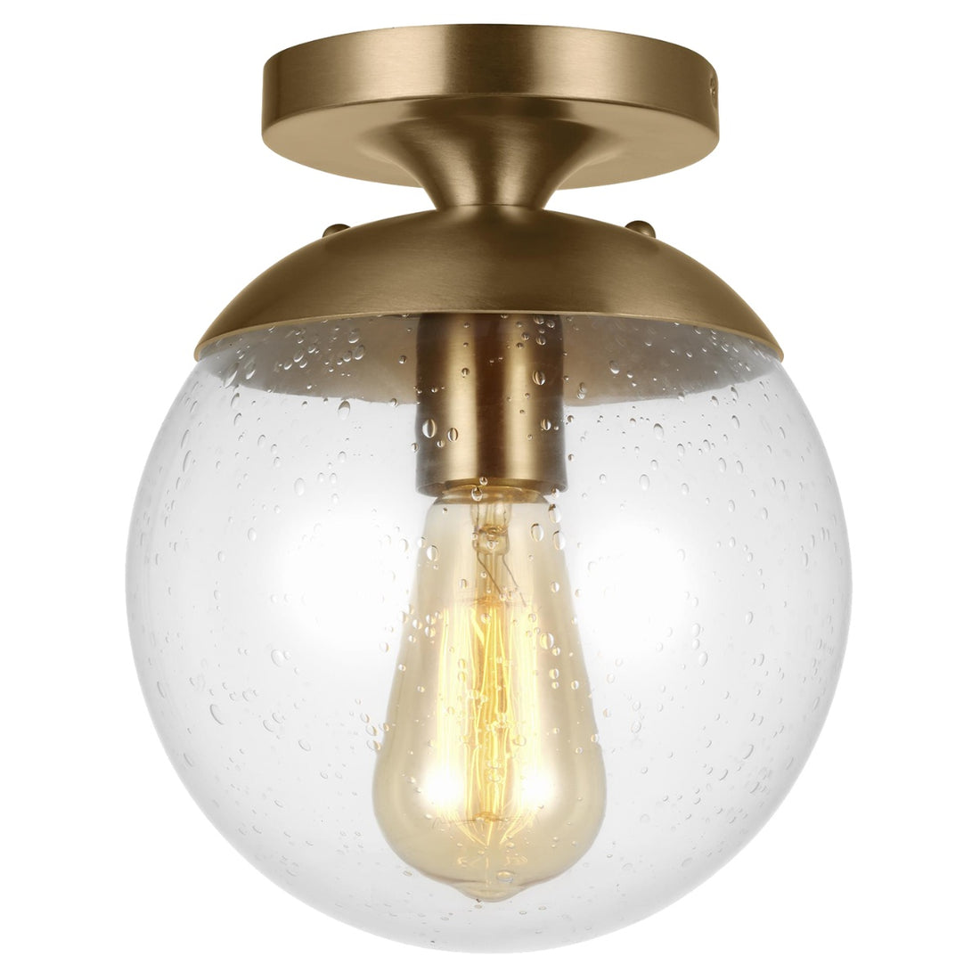 VISUAL COMFORT & CO., LEO - HANGING GLOBE ONE LIGHT WALL / CEILING SEMI-FLUSH MOUNT, SEMI FLUSH MOUNT LIGHT
