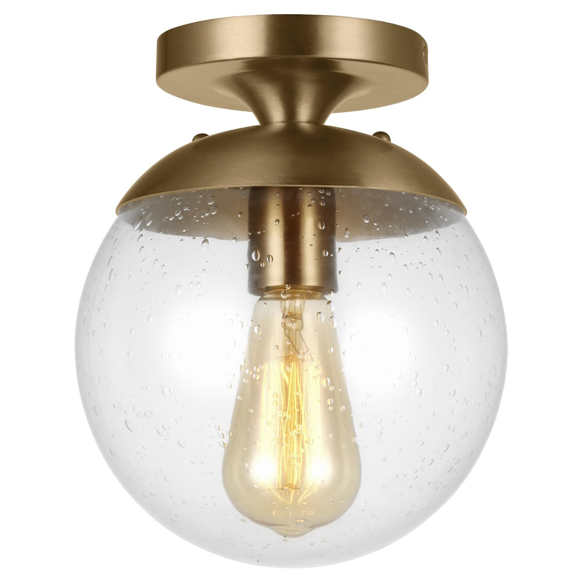 VISUAL COMFORT & CO., LEO - HANGING GLOBE ONE LIGHT WALL / CEILING SEMI-FLUSH MOUNT, SEMI FLUSH MOUNT LIGHT