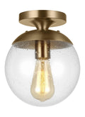 VISUAL COMFORT & CO., LEO - HANGING GLOBE ONE LIGHT WALL / CEILING SEMI-FLUSH MOUNT, SEMI FLUSH MOUNT LIGHT