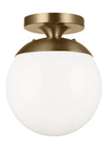 VISUAL COMFORT & CO., LEO - HANGING GLOBE ONE LIGHT WALL / CEILING SEMI-FLUSH MOUNT, SEMI FLUSH MOUNT LIGHT