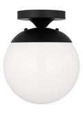 VISUAL COMFORT & CO., LEO - HANGING GLOBE ONE LIGHT WALL / CEILING SEMI-FLUSH MOUNT, SEMI FLUSH MOUNT LIGHT