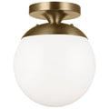 VISUAL COMFORT & CO., LEO - HANGING GLOBE ONE LIGHT WALL / CEILING SEMI-FLUSH MOUNT, SEMI FLUSH MOUNT LIGHT