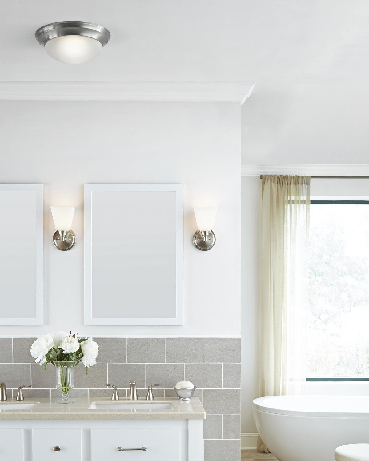 GENERATION LIGHTING, NASH ONE LIGHT CEILING FLUSH MOUNT, FLUSH MOUNT CEILING LIGHTS